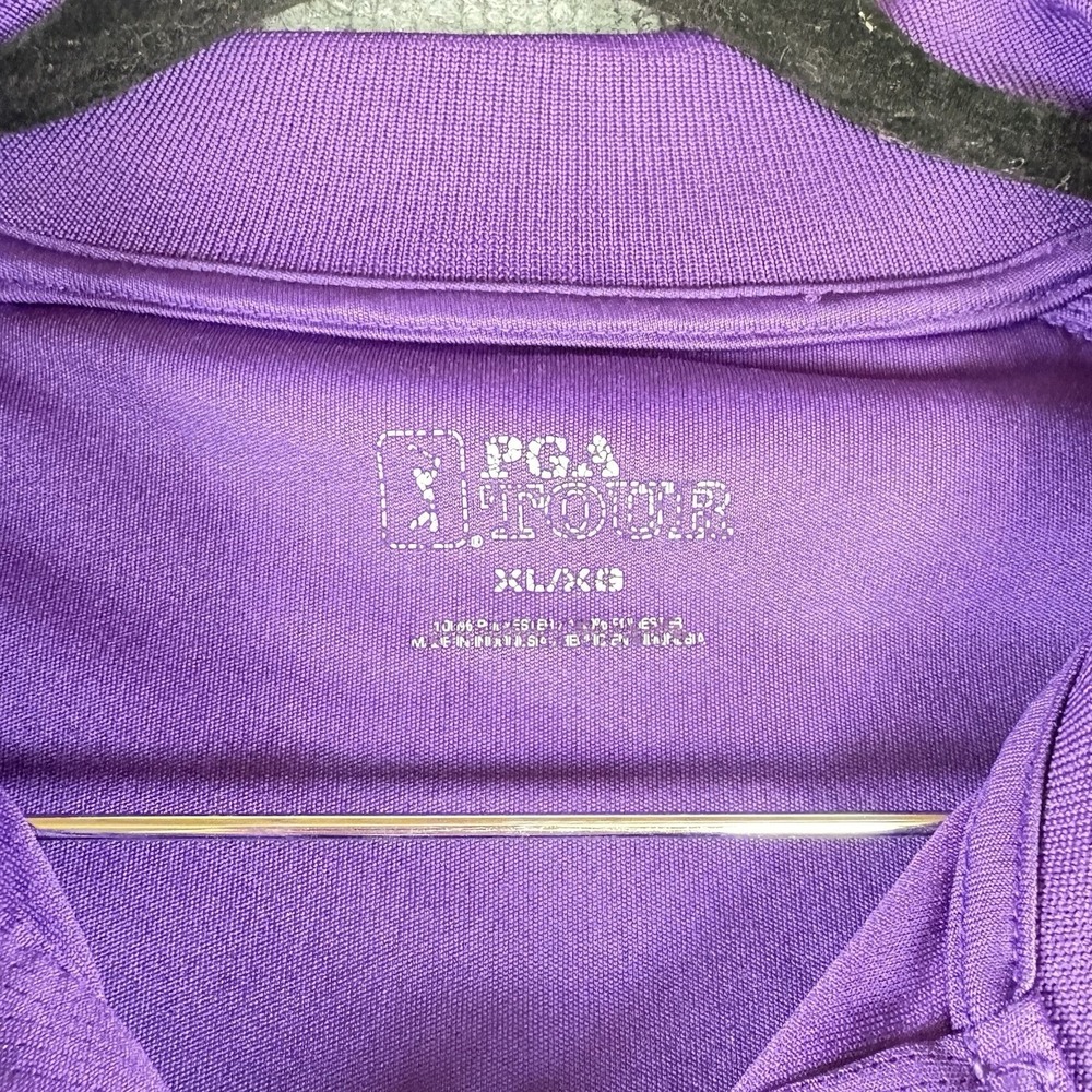 PGA Tour LSU Tigers Polo Shirt Men's XL Purple Gold Embroidered NCAA Golf - Picture 4 of 8